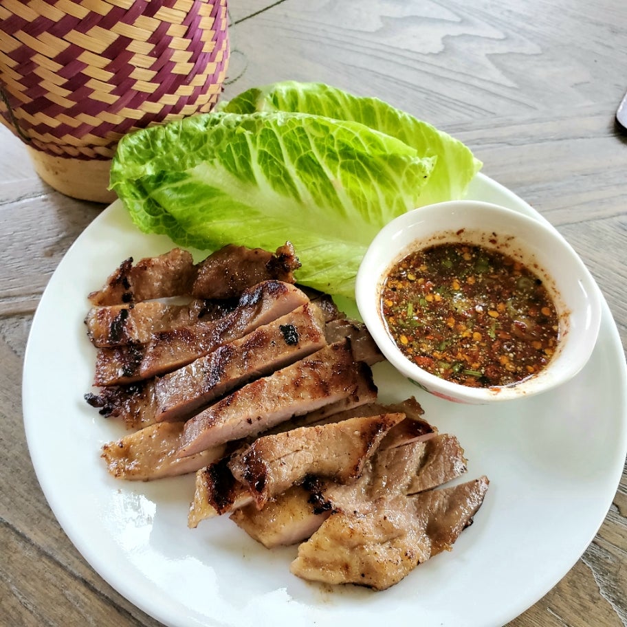 Moo Yang (Grilled Pork) Thai Paradise, Authentic Thai Carryout